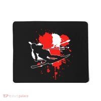 Austria Flag Skier Austrian Alpine Skiing Mousepad thumb 0