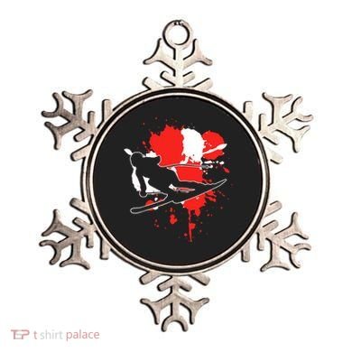 Austria Flag Skier Austrian Alpine Skiing Ornament
