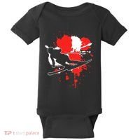 Austria Flag Skier Austrian Alpine Skiing Baby Bodysuit thumb 0