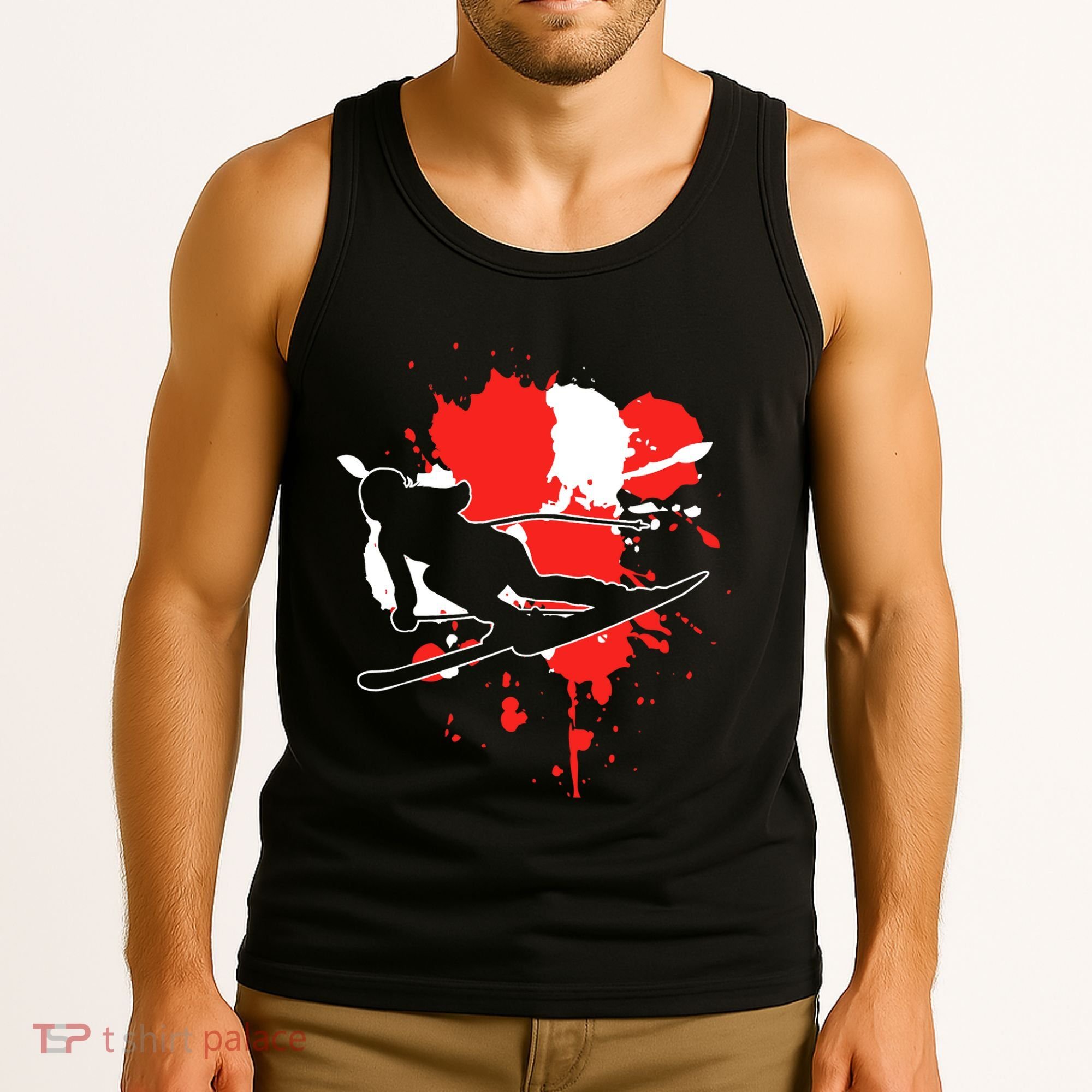 Austria Flag Skier Austrian Alpine Skiing Tank Top