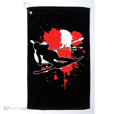 Austria Flag Skier Austrian Alpine Skiing Golf Towel