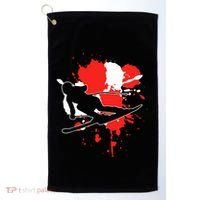 Austria Flag Skier Austrian Alpine Skiing Golf Towel thumb 0