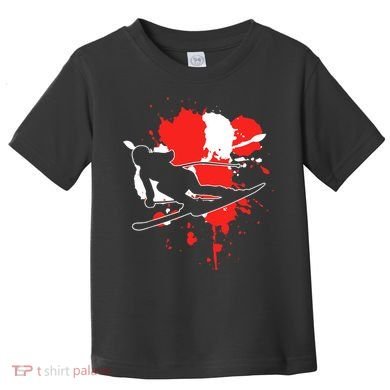 Austria Flag Skier Austrian Alpine Skiing Toddler T-Shirt