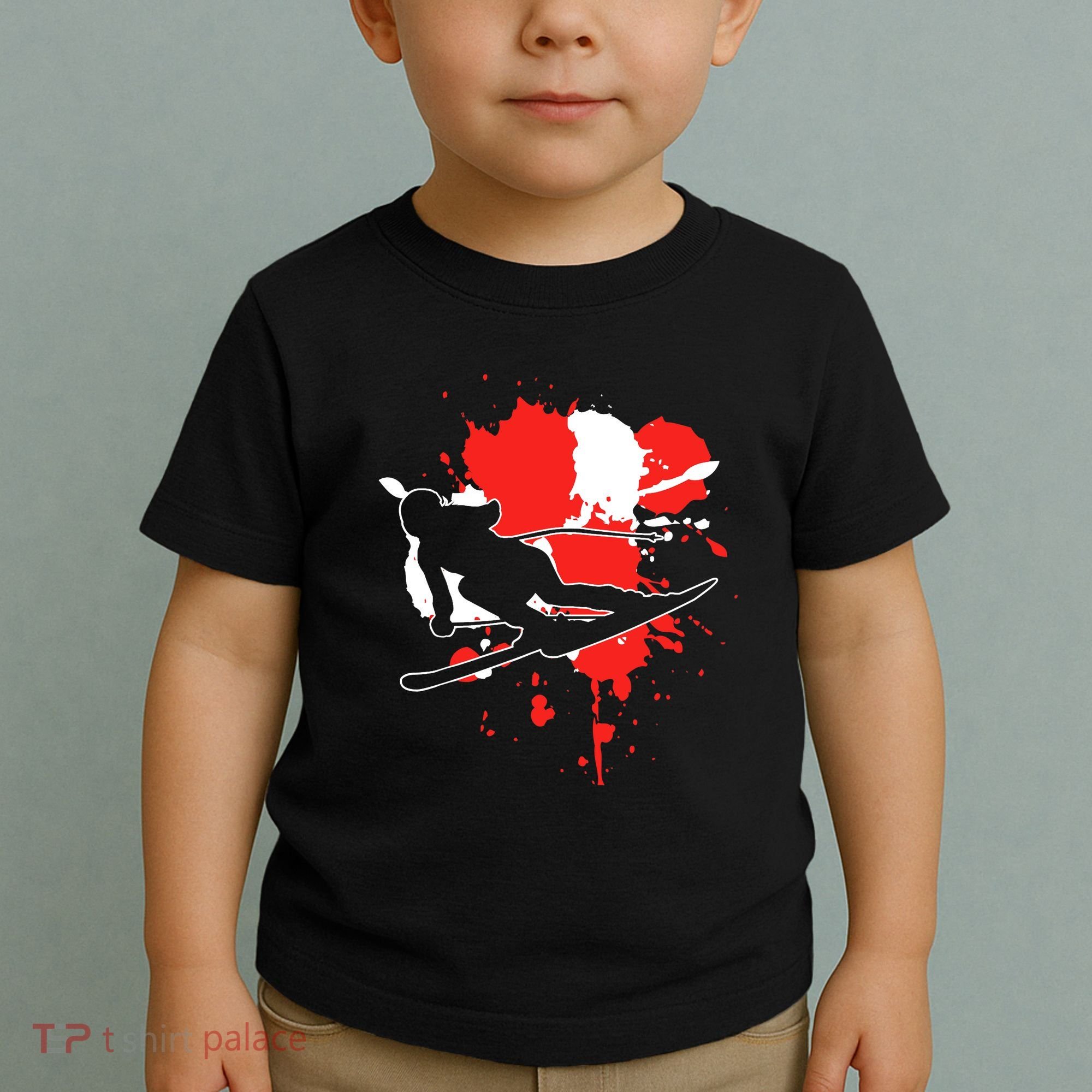 Austria Flag Skier Austrian Alpine Skiing Toddler T-Shirt