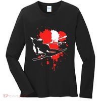 Austria Flag Skier Austrian Alpine Skiing Women's Long Sleeve Shirt thumb 0