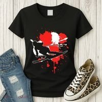 Austria Flag Skier Austrian Alpine Skiing Women's T-Shirt thumb 3