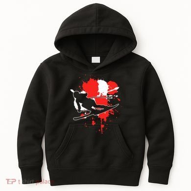Austria Flag Skier Austrian Alpine Skiing Kids Hoodie