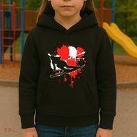 Austria Flag Skier Austrian Alpine Skiing Kids Hoodie thumb 3
