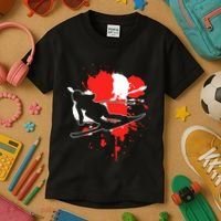 Austria Flag Skier Austrian Alpine Skiing Kids T-Shirt thumb 3