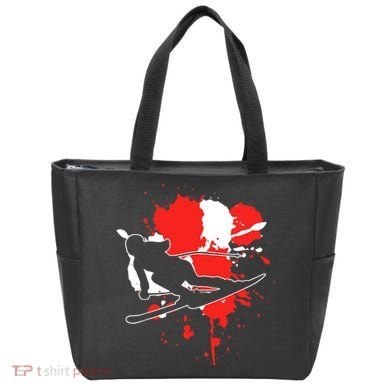 Austria Flag Skier Austrian Alpine Skiing Tote Bag