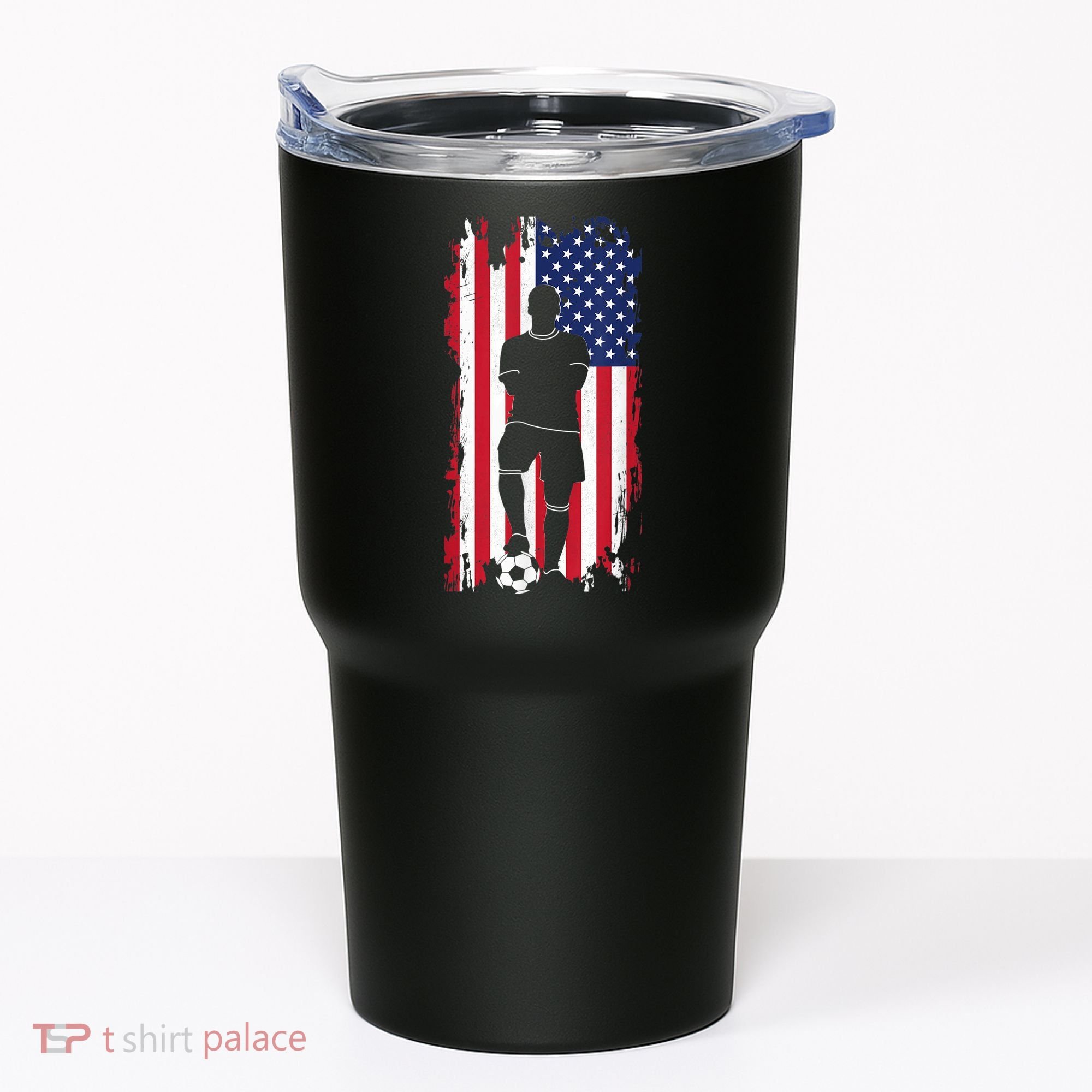 American Flag Soccer Apparel - Soccer Tumbler
