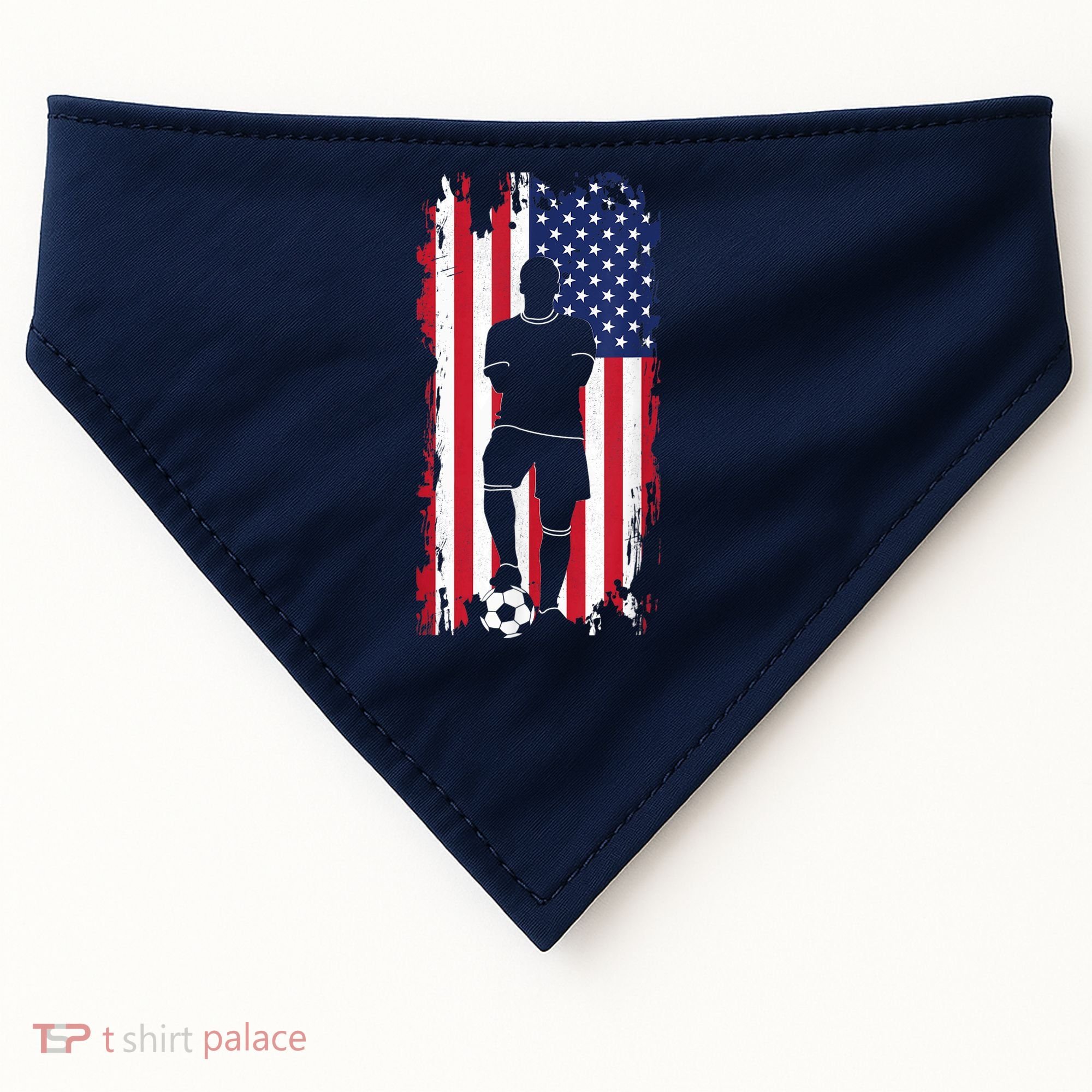 American Flag Soccer Apparel - Soccer USA-Made Doggie Bandana