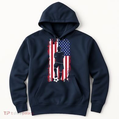 American Flag Soccer Apparel - Soccer Hoodie