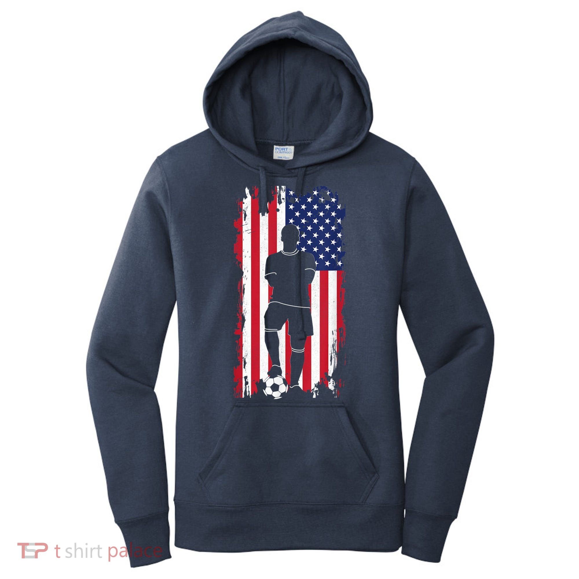 American Flag Soccer Apparel - Soccer Women's Hoodie