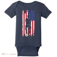 American Flag Soccer Apparel - Soccer Baby Bodysuit thumb 0