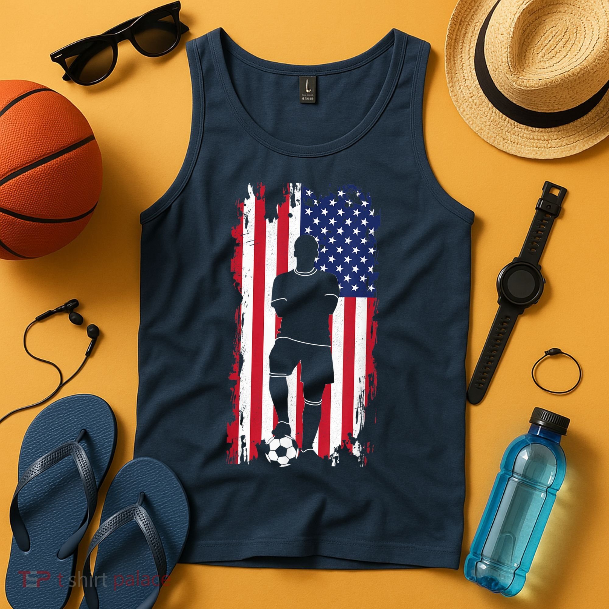 American Flag Soccer Apparel - Soccer Tank Top