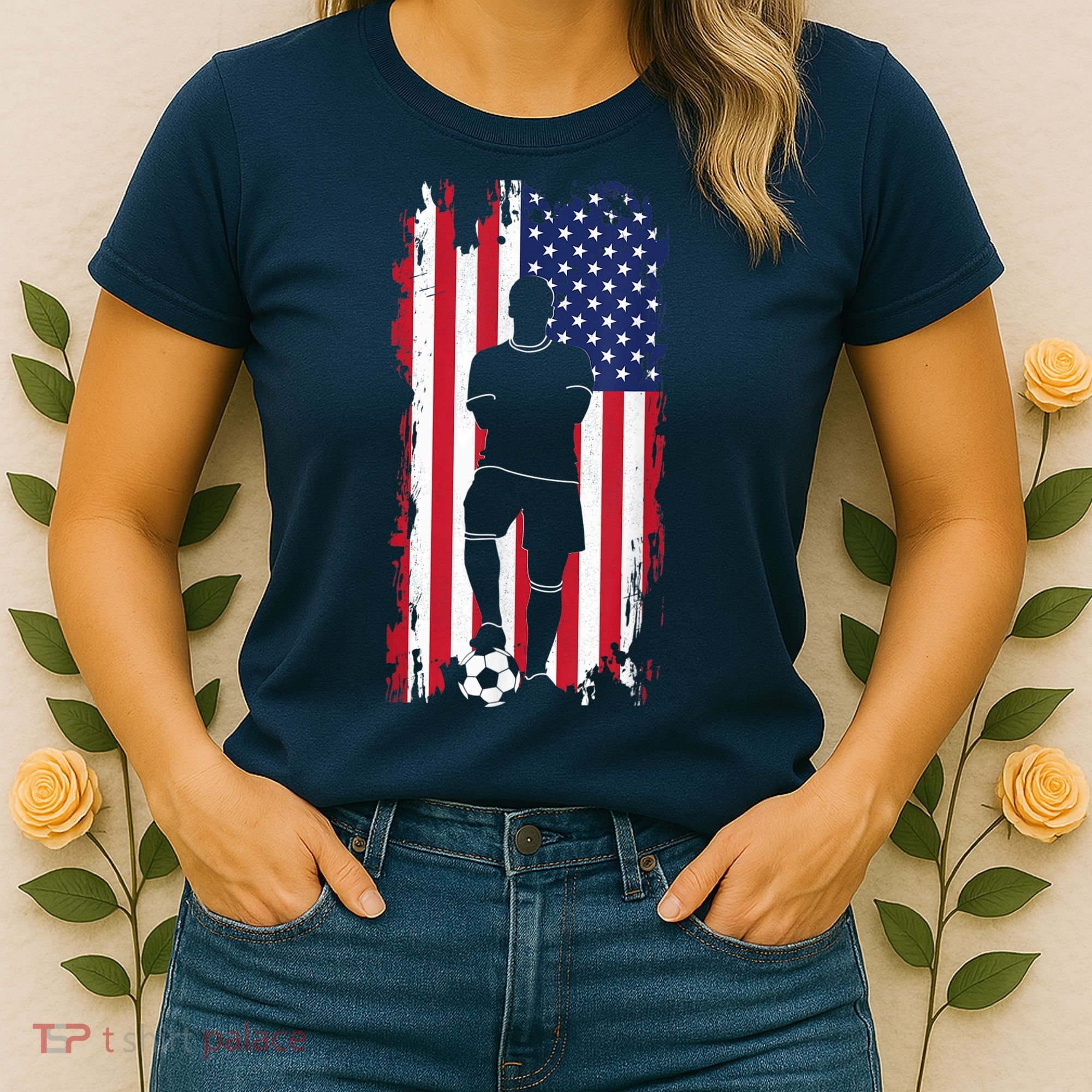 American Flag Soccer Apparel - Soccer Women's T-Shirt