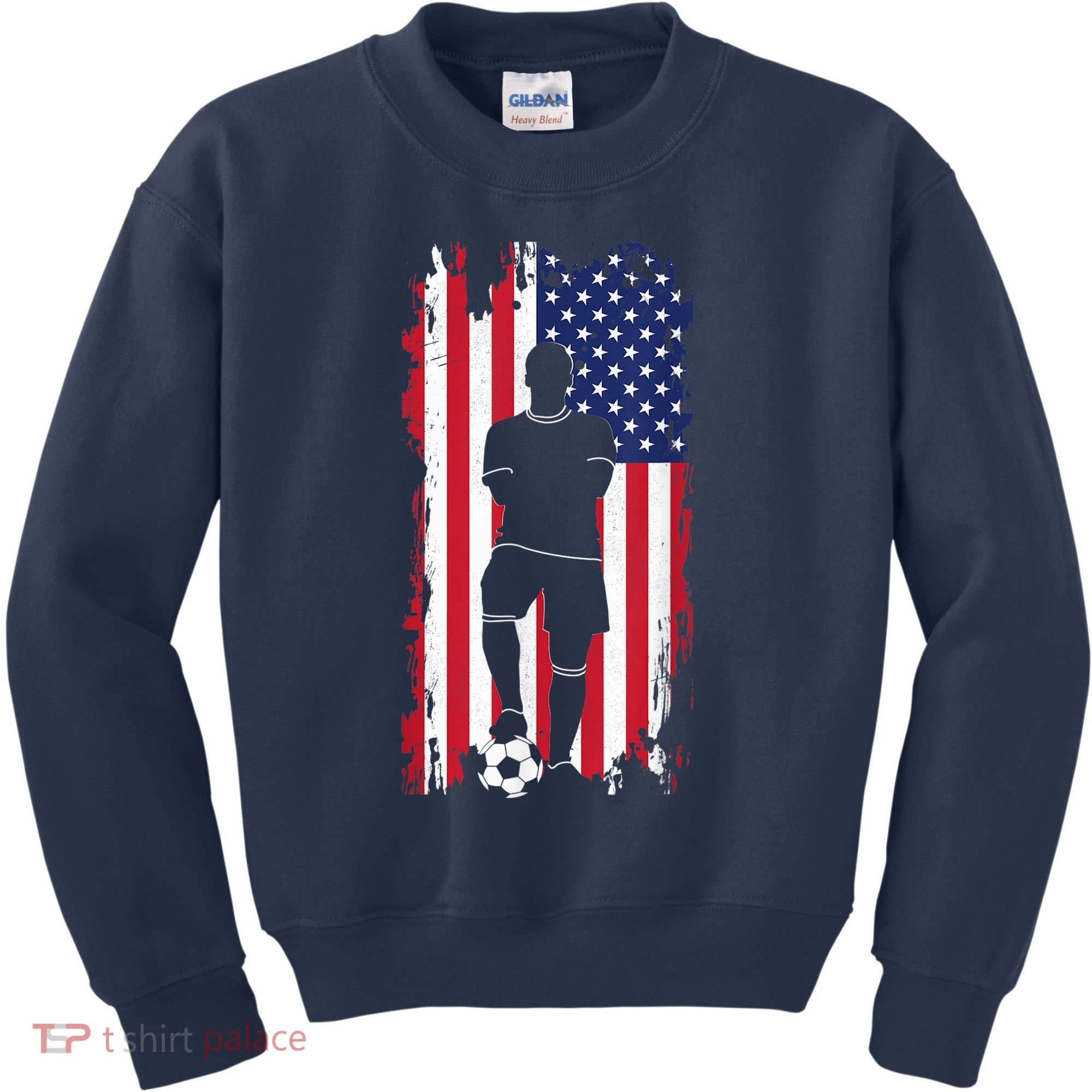 American Flag Soccer Apparel - Soccer Kids Sweatshirt