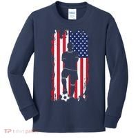 American Flag Soccer Apparel - Soccer Kids Long Sleeve Shirt thumb 0