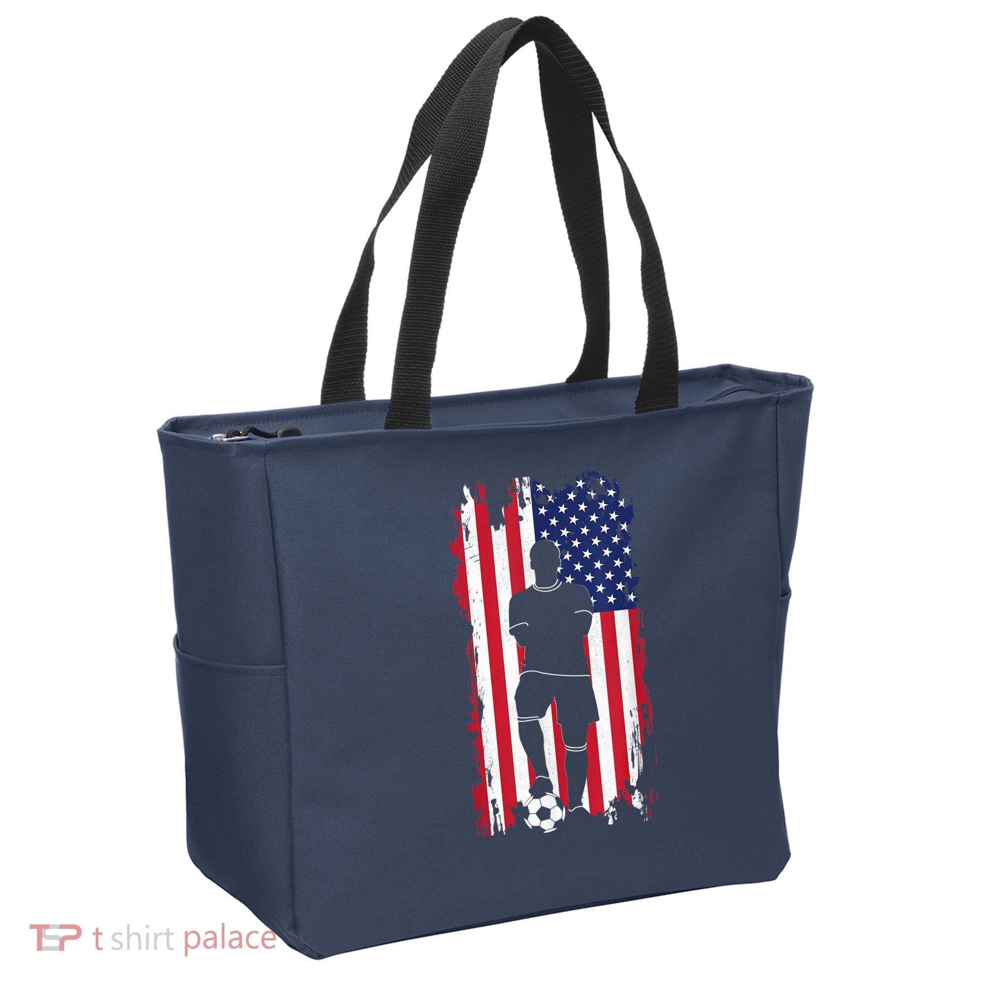 American Flag Soccer Apparel - Soccer Tote Bag