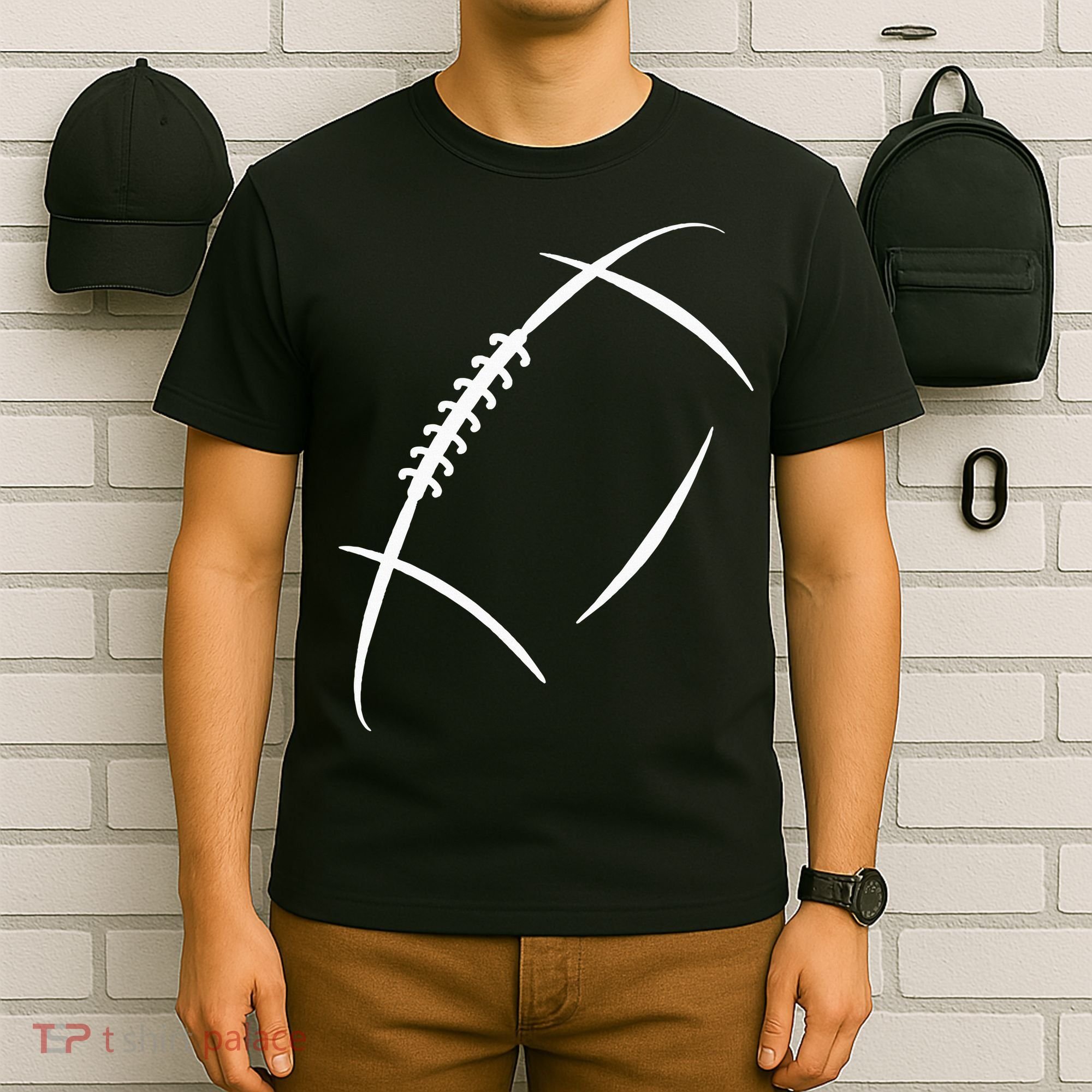 American Football Silhouette Football T-Shirt