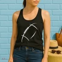 American Football Silhouette Football Women's Tank Top thumb 2