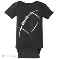 American Football Silhouette Football Baby Bodysuit thumb 0