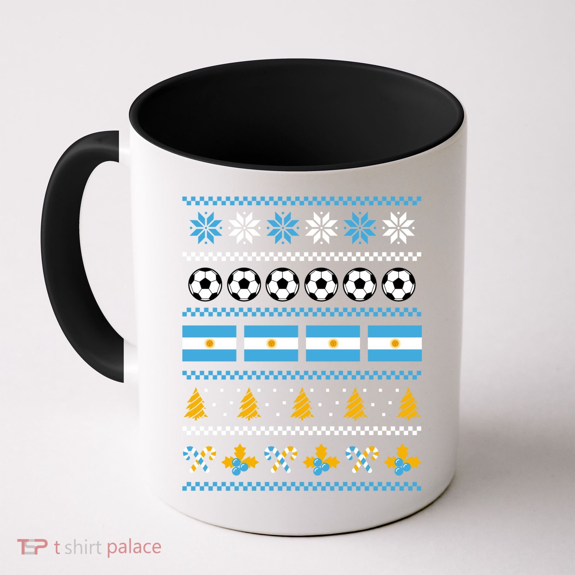 Argentinian Flag Soccer Ugly Christmas Sweater Argentina Cute Gift Coffee Mug