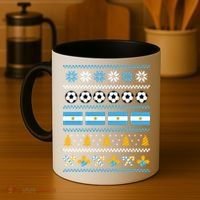 Argentinian Flag Soccer Ugly Christmas Sweater Argentina Cute Gift Coffee Mug thumb 4