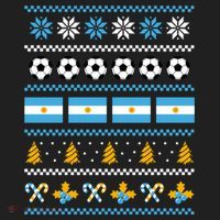 Argentinian Flag Soccer Ugly Christmas Sweater Argentina Cute Gift Beanie thumb 2