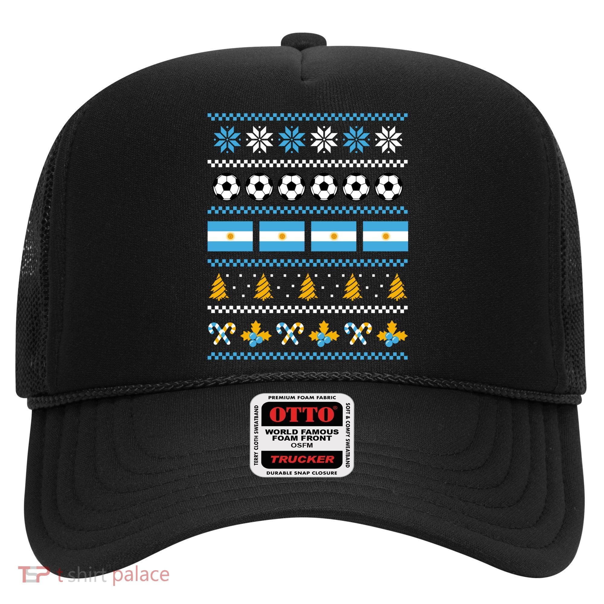 Argentinian Flag Soccer Ugly Christmas Sweater Argentina Cute Gift Hat