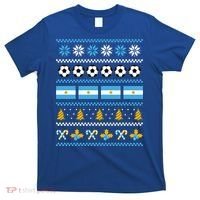 Argentinian Flag Soccer Ugly Christmas Sweater Argentina Cute Gift T-Shirt thumb 0
