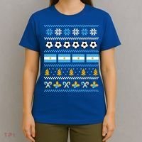 Argentinian Flag Soccer Ugly Christmas Sweater Argentina Cute Gift T-Shirt thumb 4