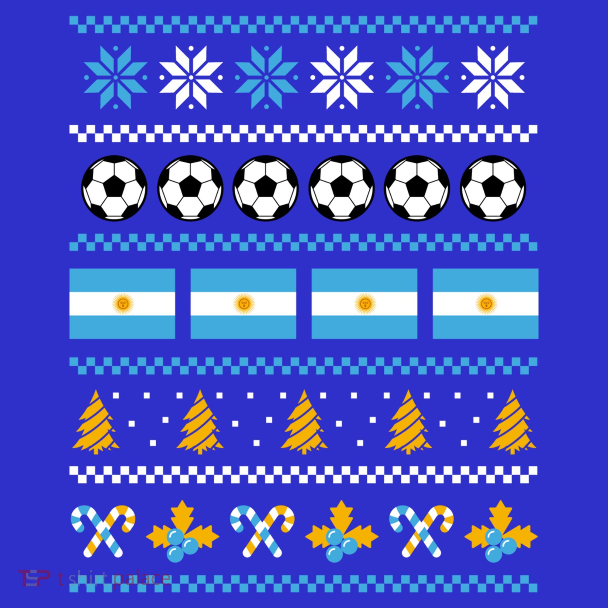 Argentinian Flag Soccer Ugly Christmas Sweater Argentina Cute Gift Coaster