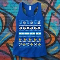 Argentinian Flag Soccer Ugly Christmas Sweater Argentina Cute Gift Women's Tank Top thumb 3