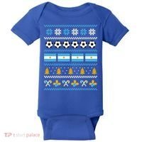 Argentinian Flag Soccer Ugly Christmas Sweater Argentina Cute Gift Baby Bodysuit thumb 0