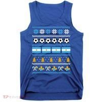 Argentinian Flag Soccer Ugly Christmas Sweater Argentina Cute Gift Tank Top thumb 0