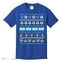 Argentinian Flag Soccer Ugly Christmas Sweater Argentina Cute Gift Kids T-Shirt thumb 0