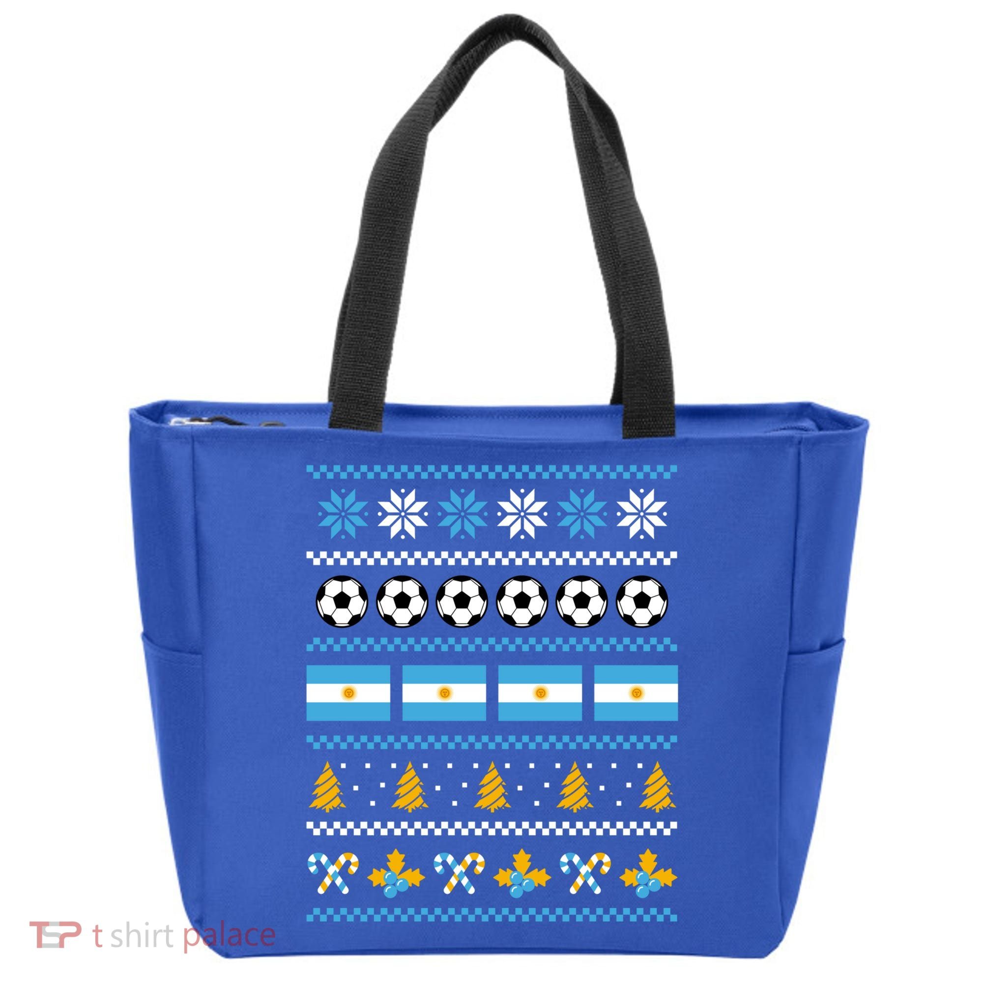 Argentinian Flag Soccer Ugly Christmas Sweater Argentina Cute Gift Tote Bag