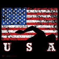 American Flag Swimming USA Gift, Swim Team Coffee Mug thumb 5