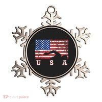 American Flag Swimming USA Gift, Swim Team Ornament thumb 0