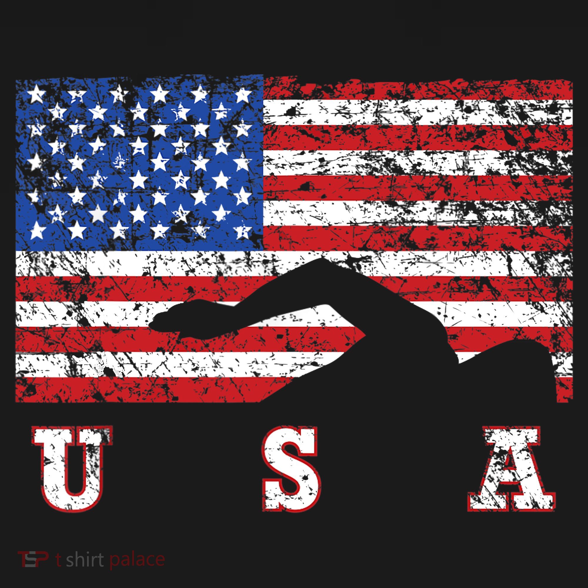 American Flag Swimming USA Gift, Swim Team Ornament