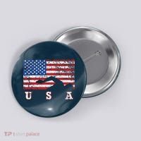 American Flag Swimming USA Gift, Swim Team Button thumb 0