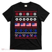 American Flag Soccer Ugly Christmas Sweater America USA T-Shirt thumb 0