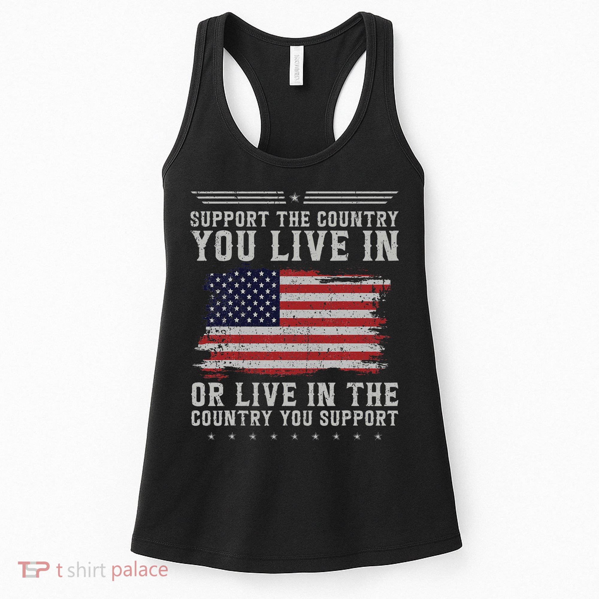 American Flag Support The Country You Live In Usa Women's Tank Top