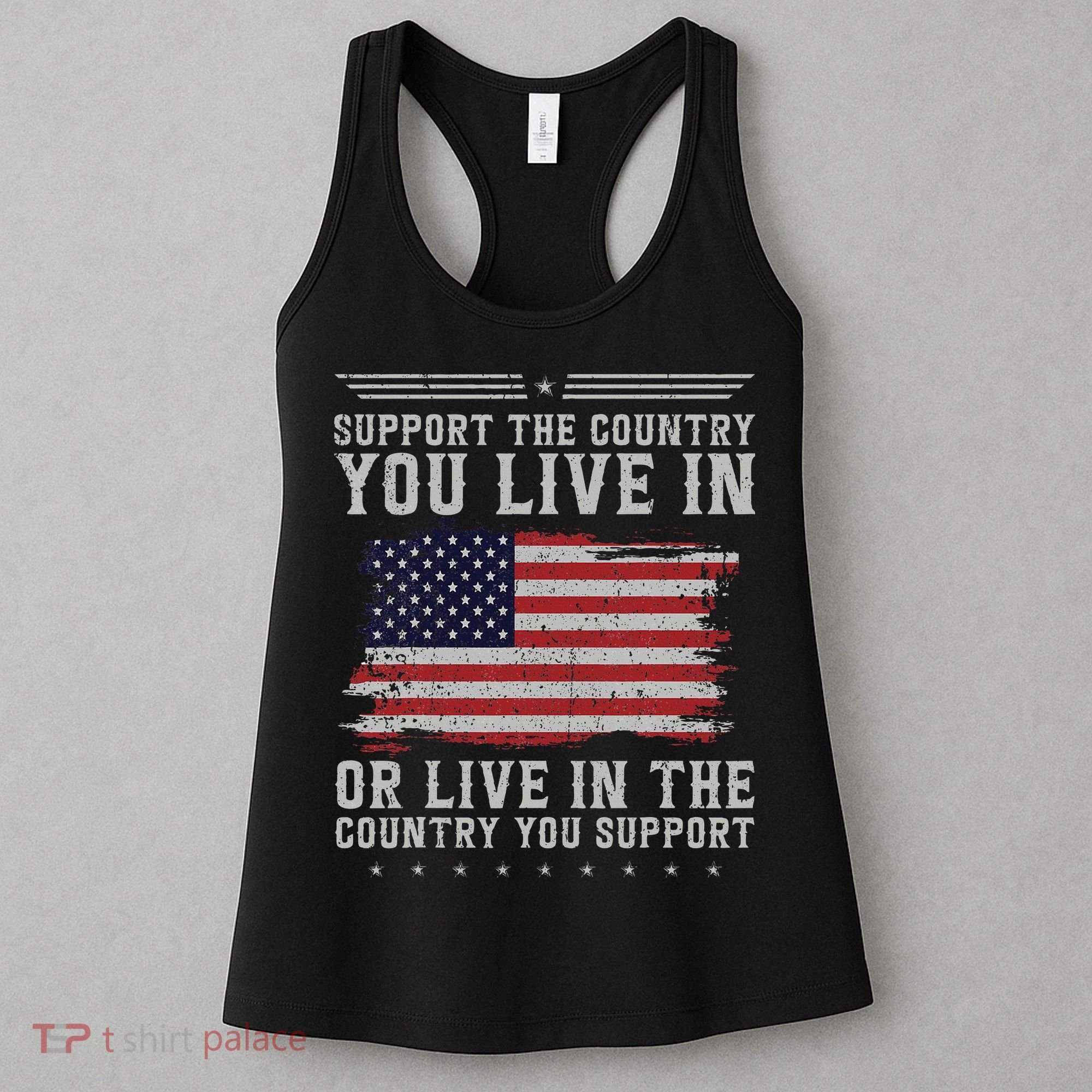 American Flag Support The Country You Live In Usa Women's Tank Top