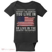 American Flag Support The Country You Live In Usa Baby Bodysuit thumb 0
