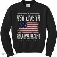 American Flag Support The Country You Live In Usa Kids Sweatshirt thumb 0