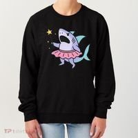 Angry Fairy Shark With Magic Wand And Tutu Art Women's Sweatshirt thumb 0