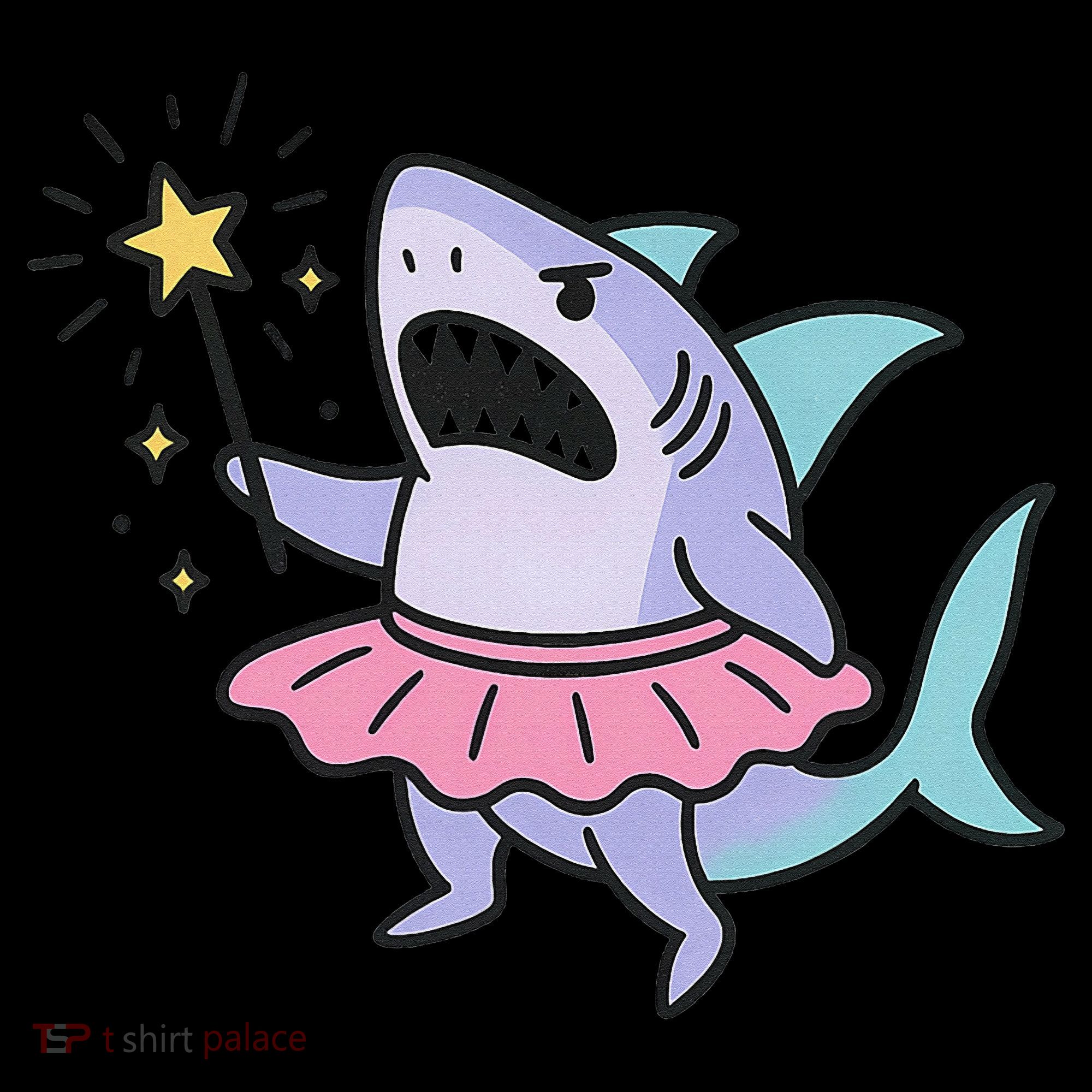 Angry Fairy Shark With Magic Wand And Tutu Art Coffee Mug